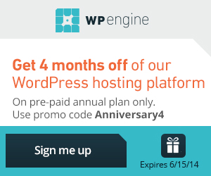 4 Months Free Hosting for Celebrating the 4th Birthday of WP Engine